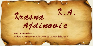 Krasna Ajdinović vizit kartica
